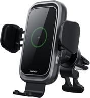 [2021 version] zooaux wireless car charger, 15w qi fast charging auto-clamping air vent mount phone holder with cooling fan for iphone 13/13 pro/13 mini/12/11/xr/x/8, samsung s21/s20/s10/s9/s8 logo