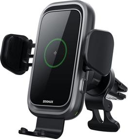 img 4 attached to [2021 Version] ZOOAUX Wireless Car Charger, 15W Qi Fast Charging Auto-Clamping Air Vent Mount Phone Holder with Cooling Fan for iPhone 13/13 Pro/13 mini/12/11/XR/X/8, Samsung S21/S20/S10/S9/S8