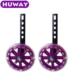 img 3 attached to HUWAY Flash Mute Training Wheels: Stabilisers for 12-20 Inch Bicycles - Compatible Kit, 1 Pair