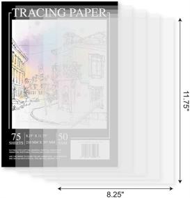 img 3 attached to 📝 Sodaxx A4 Artists Tracing Paper: Premium Translucent Vellum for Art and Crafts - 75 Sheets, Ideal for Pencil, Marker, and Ink - Trace Images, Sketching, Preliminary Drawing [32 LB/50 GSM]