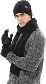 img 4 attached to 🧣 JTJFIT Winter Men's Non-Slip Touchscreen Scarf for Driving - Essential Accessory