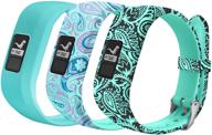 bright bands for garmin vivofit jr, jr2, and 3: colorful replacement watchbands with metal clasp for kids, girls, boys, and women - 3pcs logo