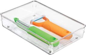 img 2 attached to 🗂️ Efficient and Clear iDesign Linus 6"x9"x2.25" BPA-Free Plastic Drawer Organizer for Optimal Organization