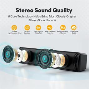 img 3 attached to 🔊 SUDOTACK Wired Mini Sound Bar USB Powered Speakers: Backlit Design, Volume Control, Plug and Play for Desktop PC and Laptop