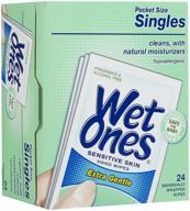 🖐️ singles individually wrapped hand moist wipes for sensitive skin - 24ct logo