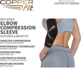 img 3 attached to 💪 Copper Fit Pro Series: Optimize Performance with Compression Elbow Sleeve