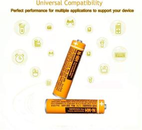 img 1 attached to 🔋 6-Pack HHR-55AAABU NI-MH перезаряжаемые батареи для беспроводных телефонов Panasonic - 1,2V 550mAh батареи типа AAA
