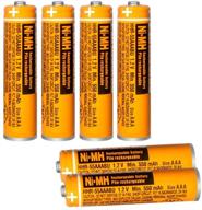 🔋 6 pack hhr-55aaabu ni-mh rechargeable batteries for panasonic cordless phones - 1.2v 550mah aaa batteries logo