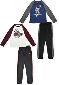 img 4 attached to Hind Athletic Sweatpant Red Black Numeric_8 Boys' Clothing via Active