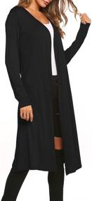 img 2 attached to BLUETIME Duster Cardigans Lightweight Sweaters Women's Clothing and Swimsuits & Cover Ups