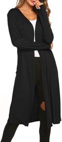 img 3 attached to BLUETIME Duster Cardigans Lightweight Sweaters Women's Clothing and Swimsuits & Cover Ups