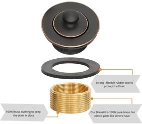 img 3 attached to 🛁 Upgrade your Bathtub Drain: WG-100 Brass Conversion Kit with Oil-Rubbed Bronze Finish