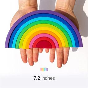 img 3 attached to 🌈 Silicone Rainbow Stacker by BLUE GINKGO