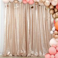 📸 shidianyi 8 x 8, champagne sequin backdrops - in stock & ready to ship! perfect for photo booths, parties, weddings, and sparkling photography props logo