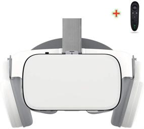 img 1 attached to 🎮 LONGLU VR Headset for iPhone and Android Phones - 3D Virtual Reality Wireless Bluetooth Glasses Goggles with Remote Controller for Gaming and Movie Viewing. Compatible with 4.7-6.2 inch Phones.