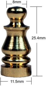 img 3 attached to 🔒 ELY505 Solid Brass Lamp Shade Finial - Pack of 2, 1 Inch Tall by Creative Hobbies