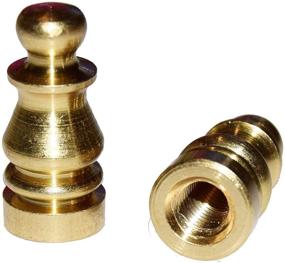 img 2 attached to 🔒 ELY505 Solid Brass Lamp Shade Finial - Pack of 2, 1 Inch Tall by Creative Hobbies