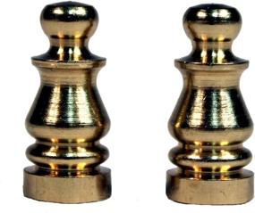 img 4 attached to 🔒 ELY505 Solid Brass Lamp Shade Finial - Pack of 2, 1 Inch Tall by Creative Hobbies