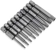 🔧 vakogal 10pcs torx head screwdriver bit set - s2 steel magnetic security tamper proof star 6 point screw driver kit tools, 1/4 inch hex shank t7-t40 logo