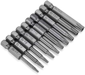 img 4 attached to 🔧 VAKOGAL 10PCS Torx Head Screwdriver Bit Set - S2 Steel Magnetic Security Tamper Proof Star 6 Point Screw Driver Kit Tools, 1/4 Inch Hex Shank T7-T40