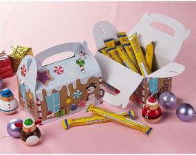 img 3 attached to 🎁 Festive Gingerbread Christmas Party Favor Paper Boxes - 24 Pack (6.2 x 3.3 x 3.5 In)