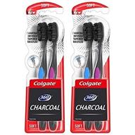 🪥 colgate charcoal toothbrush 360, soft bristles (4-pack) logo