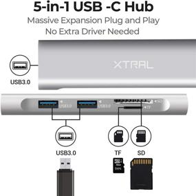 img 3 attached to USB C HUB Docking Station with SD Card Reader Slot, 3 USB3.0 Ports, and Memory Card TF Card Port for USB Flash Drives Laptop, Surface, Samsung, iPad Air/Pro, Anker Power Bank, XPS, Google/Lenovo Chromebook
