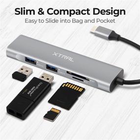 img 2 attached to USB C HUB Docking Station with SD Card Reader Slot, 3 USB3.0 Ports, and Memory Card TF Card Port for USB Flash Drives Laptop, Surface, Samsung, iPad Air/Pro, Anker Power Bank, XPS, Google/Lenovo Chromebook