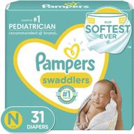 👶 pampers swaddlers newborn/size 0 diapers - 31 count jumbo pack (packaging may vary) logo