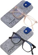 👓 eyeguard 2 пакет очков для блокировки синего света square eyeglasses: защитите ваши глаза от перенапряжения при играх на компьютере - идеально для женщин и мужчин логотип