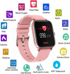 img 3 attached to 🎁 EIGIIS Smart Watch for Women with Heart Rate, Blood Pressure, and Oxygen Monitor - 1.4" HD Touch Screen Waterproof Fitness Tracker - Perfect Gift for Boys and Girls