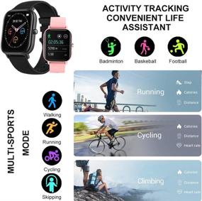 img 1 attached to 🎁 EIGIIS Smart Watch for Women with Heart Rate, Blood Pressure, and Oxygen Monitor - 1.4" HD Touch Screen Waterproof Fitness Tracker - Perfect Gift for Boys and Girls