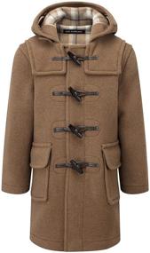 img 3 attached to Burgundy Boys' Clothing: Kids Classic Duffle Toggle Jackets & Coats