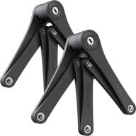 🔒 foldylock folding bike locks - complete set of 2 matching locks with 6 identical keys - patented lightweight heavy duty anti theft locks with carrying cases for bikes and scooters (compact black) logo