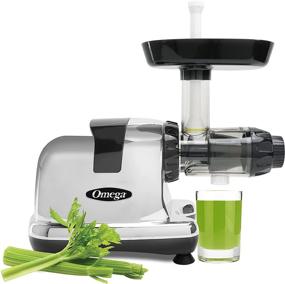 img 2 attached to 🥕 Omega J8006HDC Cold Press Vegetable and Fruit Juicer, Masticating Extractor and Nutrition System, Triple Stage, 200-Watts, Chrome