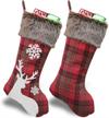 wujomz christmas stockings inches snowflake logo