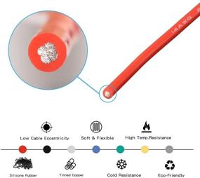 img 1 attached to 🔌 Flexible 14 AWG Stranded Tinned Copper Wire Kit - BNTECHGO Silicone Wire, 25 Ft Each, 7 Color Pack