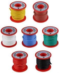 img 4 attached to 🔌 Flexible 14 AWG Stranded Tinned Copper Wire Kit - BNTECHGO Silicone Wire, 25 Ft Each, 7 Color Pack