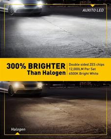img 2 attached to 🔦 AUXITO High Low Beam LED Headlight Bulbs Combo 9005 H11, 12000LM 6500K Cool White, Wireless Headlight LED Bulbs, Pack of 4