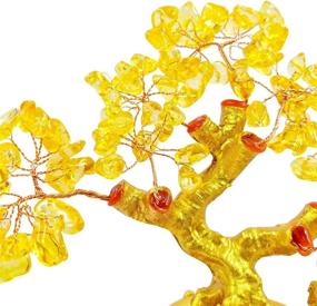 img 2 attached to 🌳 Yellow Crystal Fortune Tree - Enhancing Wealth, Luck, Prosperity, & Success with Feng Shui Gold Money Tree Bonsai - Perfect Decor for Home or Office