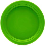 apple green reusable plates - 7'' inches, 10 dishes. lightweight yet strong with endless uses, 100% recyclable logo