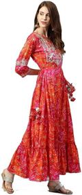 img 3 attached to Rytras Womens Printed Anarkali Embroidery