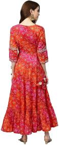 img 2 attached to Rytras Womens Printed Anarkali Embroidery