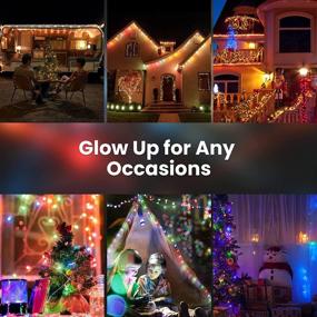 img 3 attached to Orbecco RGB Smart String Lights 32.8ft/10m, 66 Bulbs LED Fairy Lights Waterproof Voice Remote App Control for Halloween Christmas Indoor Outdoor Party Decor, Compatible with Alexa, Google Home