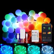 orbecco rgb smart string lights 32.8ft/10m, 66 bulbs led fairy lights waterproof voice remote app control for halloween christmas indoor outdoor party decor, compatible with alexa, google home logo