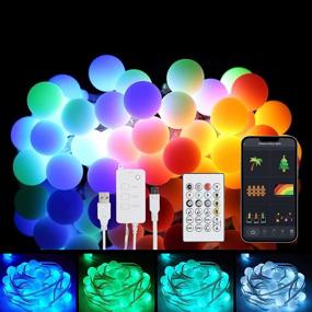 img 4 attached to Orbecco RGB Smart String Lights 32.8ft/10m, 66 Bulbs LED Fairy Lights Waterproof Voice Remote App Control for Halloween Christmas Indoor Outdoor Party Decor, Compatible with Alexa, Google Home