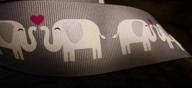 🐘 3 yards of gray and white elephant ribbon logo