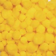 🌼 colorations yellow super fluffy soft acrylic pom poms - set of 100, 3 sizes - perfect for kids' crafts, diy projects, and creative hobbies logo