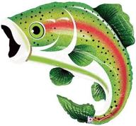 extra large holographic foil balloon - rainbow trout, 29 inches логотип