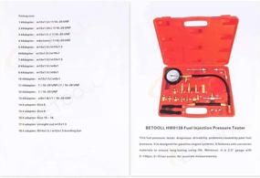 img 1 attached to 🔧 BETOOLL 0-140 PSI Топливный инжектор Тестер давления насоса впрыска Комплект инструментов для автомобилей (Мастер): Точное и всестороннее оборудование для тестирования топлива